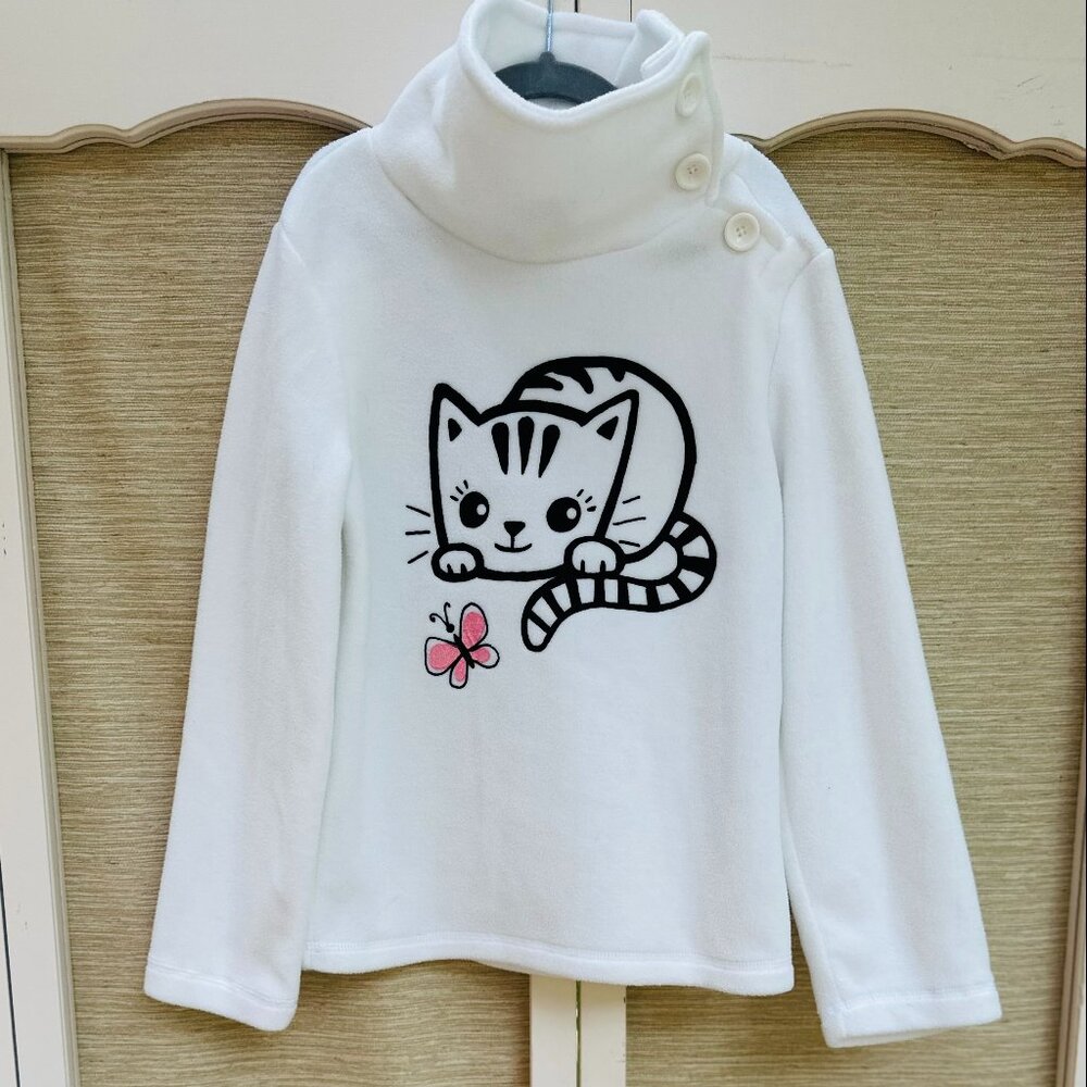 Palomino Girls Fleece Jacket Cat Fleece Kitten Sweatshirt European Kids Clothes